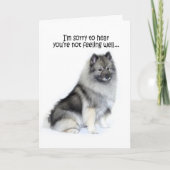 Carte Chien Keeschien Get Well Card (Devant)
