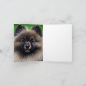 Carte Chien Keeshond en tenue de la Saint-Patrick (Intérieur)