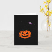 Carte Chien Labrador Retriever Noir Épouvantable Hallowe (Fleur jaune)