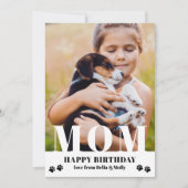 Carte Chien Maman Joyeux Anniversaire Moderne Photo pers (Devant)