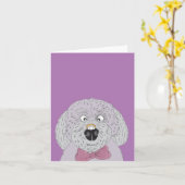 Carte Chien mariage (Fleur jaune)