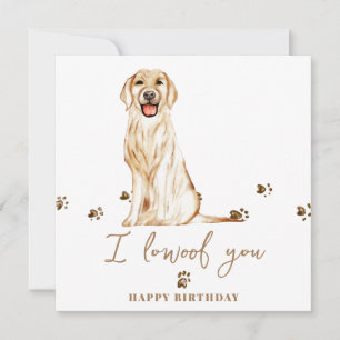 Carte Chien Mère Retriever Doré Anniversaire Animaux de