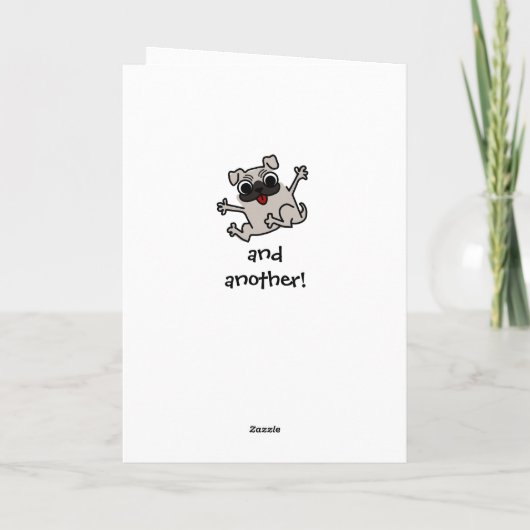 Carte Chien mignon envoyant 4 câlins Vous Mlle (Dos)