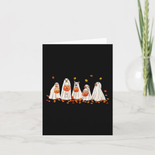 Carte Chien mignon habillé en foutre d'Halloween Fun Boo