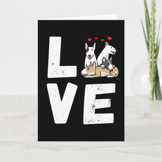 Carte Chien miniature Bull Terrier (Devant)