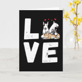 Carte Chien miniature Bull Terrier (Fleur jaune)