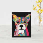 Carte Chien Motif De Quilt Pour Coudre De Quilter Lover (Fleur jaune)