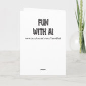 Carte Chien noir et blanc AI Croquis hiver scène (Dos)