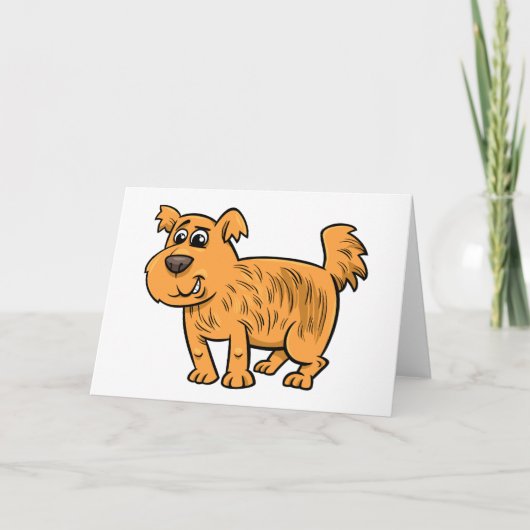 Carte Chien orange hirsute (Devant)