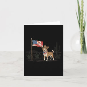 Carte Chien Patriotique Usa 4 juillet Américain Drapeau 