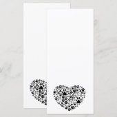 Carte Chien Paws, Chiot Paws, Animal Paws, Coeur, Animal (Devant / Derrière)