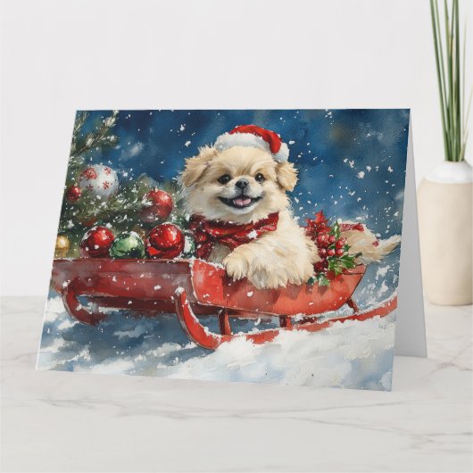 Carte Chien pekingese dans la corniche laissez passer No (Devant)