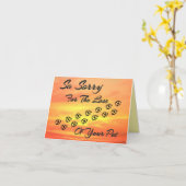 Carte Chien perdant un animal (Fleur jaune)
