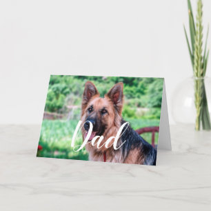 Carte Chien personnalisé Papa Drôle Photo Happy Fête des