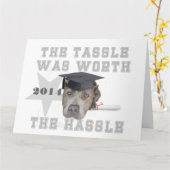 Carte Chien pitbull (Fleur jaune)