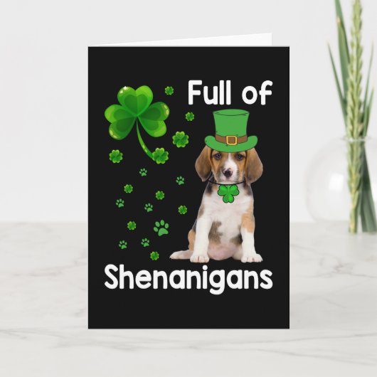Carte Chien plein de bêtises St Patrick (Devant)