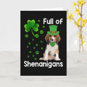 Carte Chien plein de bêtises St Patrick (Fleur jaune)