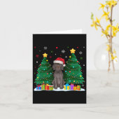 Carte Chien Pointer allemand Santa Noël dégueu (Fleur jaune)