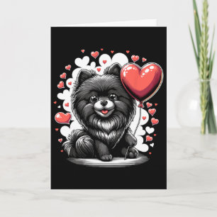 Carte Chien Pomeranian noir propriétaire de chien pour l