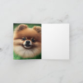 Carte Chien Poméranie en tenue de la Saint-Patrick (Intérieur)