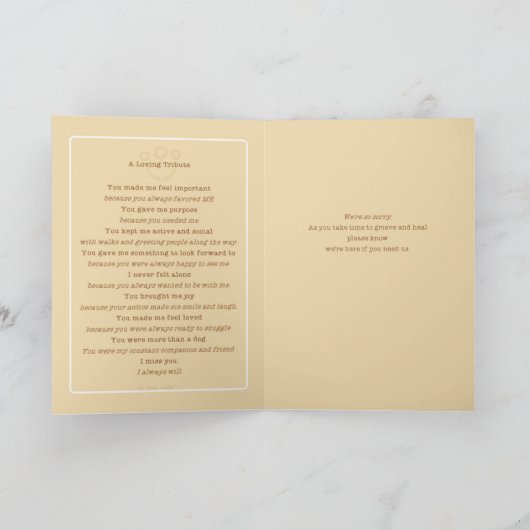 Carte Chien qui dit adieu au groupe (Intérieur)