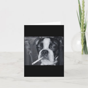 Carte Chien qui fume drôle Mème Cigarette Mème de chien