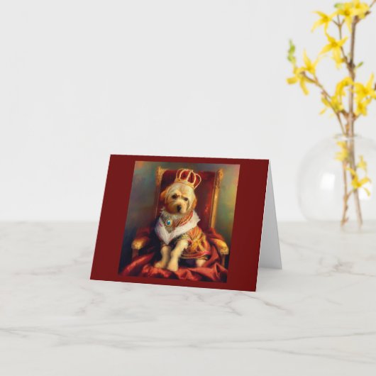 Carte Chien Renaissance King (Fleur jaune)