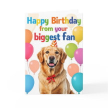 Chien Retriever Doré Drôle Joyeux Anniversaire