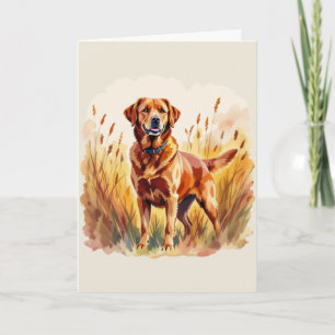 Carte Chien Retriever du Labrador Rouge Renard