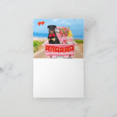 Carte Chien Rottweiler Saint-Valentin Camion Cœurs (Intérieur)