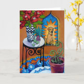 Carte Chien saint ! (Fleur jaune)