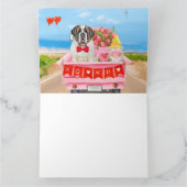 Carte Chien Saint-Bernard Jour de la Saint-Valentin Cami (Intérieur)