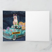 Carte Chien Shiba Inu Halloween Truck Nuit Effrayante (Intérieur)