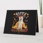Carte Chien Shiba Joyeux Hallothanksmas Halloween Thanks (Dos)