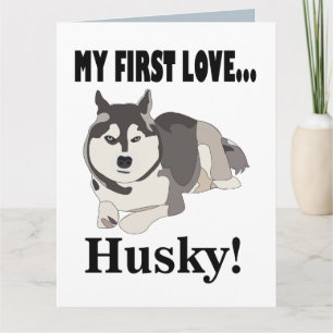 Carte Chien sibérien Husky Cute Sibérien Husky
