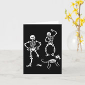 Carte Chien Skull Skeleton Courir Halloween Costume Part (Fleur jaune)