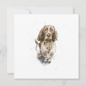 Carte Chien Springer Spaniel Simple Drôle Mignon Merci (Devant)