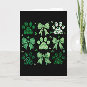 Carte Chien St Patricks Coquette Patte Paddy's Irlandais