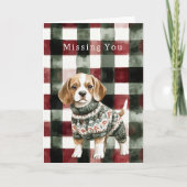 Carte Chien Sweater Vert Noël (Devant)