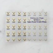 Carte Chien-taureau français avec cravate (Intérieur)