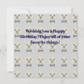 Carte Chien-taureau français avec cravate (Dos)