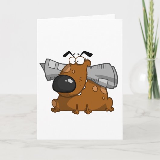 Carte Chien-tient-journal-dans-gueule (Devant)