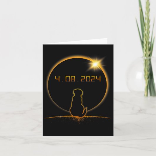 Carte Chien total éclipse solaire (Devant)