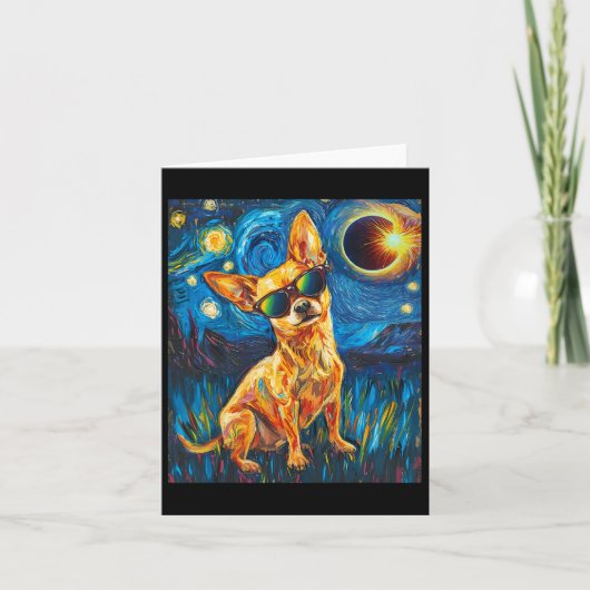 Carte Chien total Eclipse Solaire Chihuahua (Devant)
