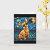Carte Chien total Eclipse Solaire Chihuahua (Fleur jaune)