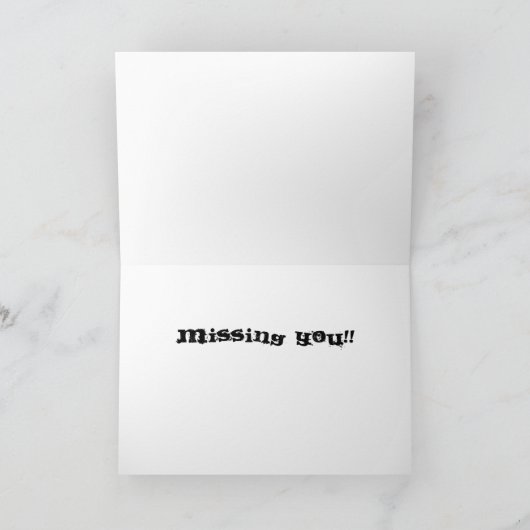 Carte Chien triste vous manquant (Intérieur)