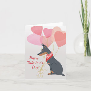 Carte Chien Valentine de Doberman Red Ballots