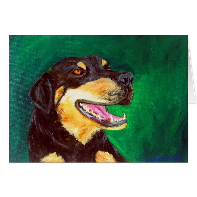 Carte Chien Vert (Devant horizontal)