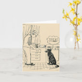 Carte Chien vieillissant (Fleur jaune)