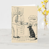 Carte Chien vieillissant (Fleur jaune)